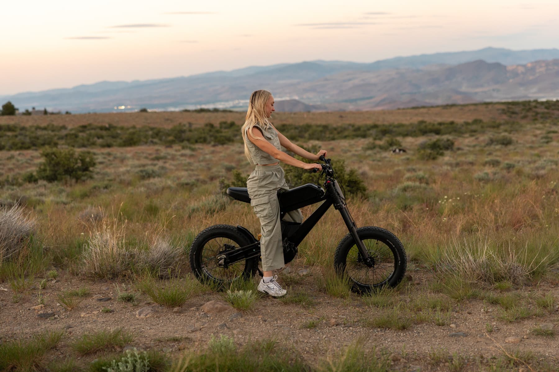 Surfline bikes staged outdoors in an expansive landscape for the operators hero